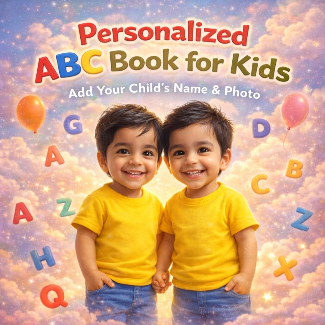 Personalized ABC Book Kids | Custom Name Photo Storybook | Alphabet ...