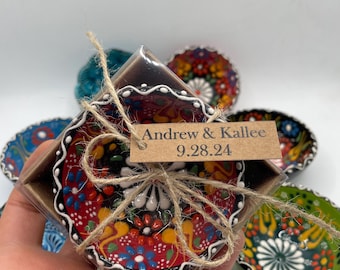 Handmade Tile Favor Bowls: Mexican Wedding Guest Gift