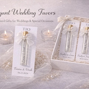 Personalized Empty Glass Cologne Bottles, Wedding Bridal Shower Favors