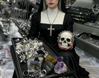 Tarro de joyería misterioso / Joyería gótica punk / Regalo de San Valentín / Accesorios de joyería / Collar / Pendientes / Anillo / Pulsera / Broche