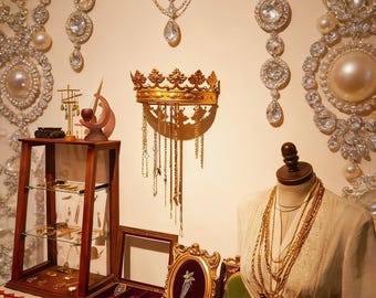 Tarro de joyería misterioso: conjunto de joyas vintage, regalo bohemio moderno minimalista, collar sorpresa, pendientes, anillo, caja para broche, regalo