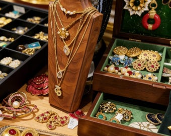 Tarro de joyería misterioso: conjunto de joyas vintage, regalo bohemio moderno minimalista, collar sorpresa, pendientes, anillo, caja para broche, regalo