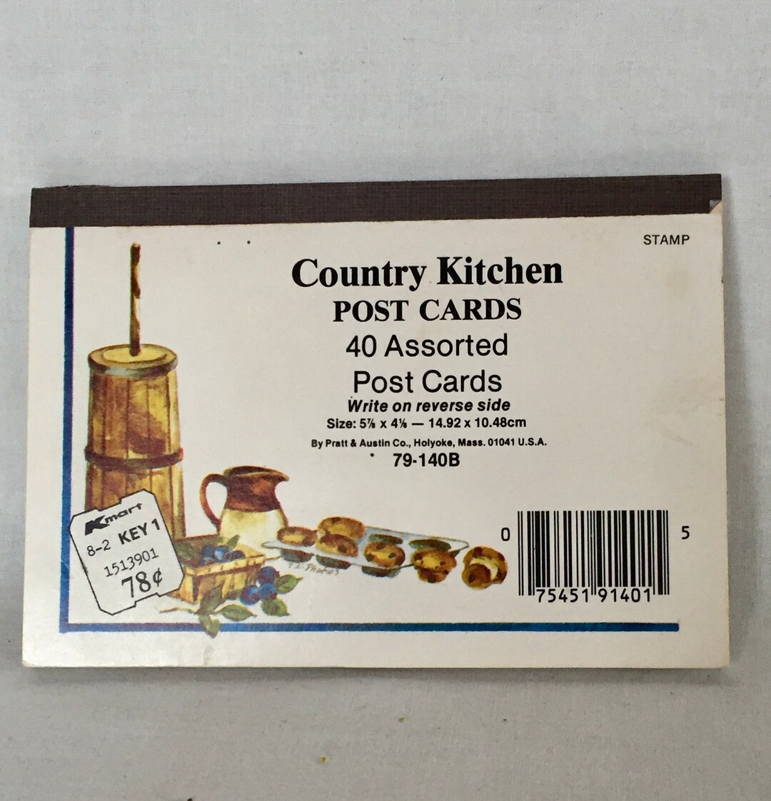 Pad of Country Kitchen Postcards Vintage Kmart Etsy