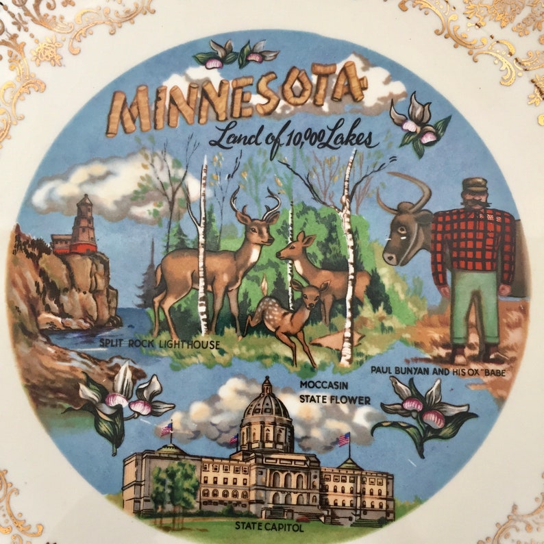 9 Souvenir State of Minnesota Plate