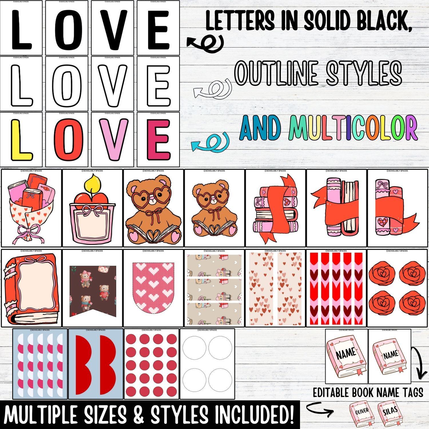 Valentine’s Day Bulletin Board and Door Decor Kit – Fall in Love With ...
