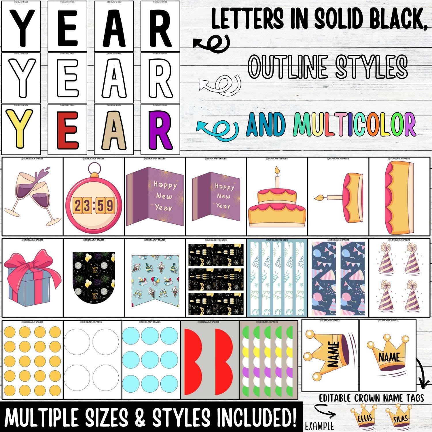 New Year Bulletin Board and Door Decor Kit Shine Bright in 2026 - Etsy