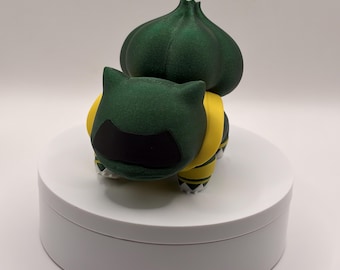Green Power Ranger Bisasam Figur, 3D Gedruckt Pokemon Fusion, Anime Sammlerstück, Gamer Schreibtisch Dekoration, Einzigartiges Geschenk - Lizensiert