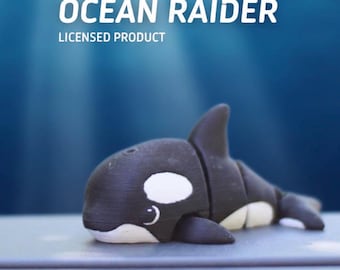 Gelenk Orca Wal Fidget Spielzeug, Schreibtisch Buddy, 3D gedruckte Tierfigur - Lizensiert ForgeCore