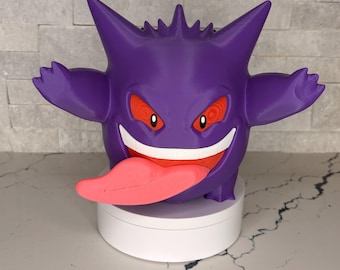 Gengar GrumpyMon Sammlerfigur, Pokémon Display Statue, großes 3D gedrucktes Sammlerstück, Maple3D Lizenzmodell, Regaldekor für Gamer, Geist