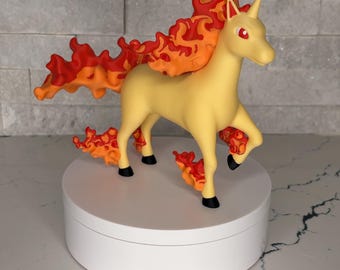Raphadia Edition Figur, Feuer Pokémon Statue, 3D gedruckte Pokémon Kunst, Raphadia Sammlerstück, Pokémon Geschenk, Maple3D Lizensiertes Modell