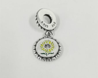 exclusive  pandora sunflower love all dangle charm