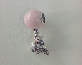 Silver Pandora Elefant & Rosa Ballong Berlock