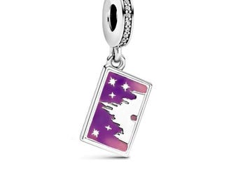 pandora  castle wish you were here postcard dangle charm