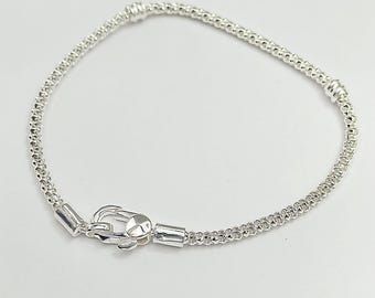 Pandora silverarmband med 925 ale-besatt spänne och kedja