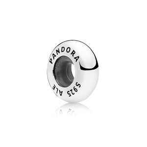 Pandora Sterling Silver classic shine open bangle stopper