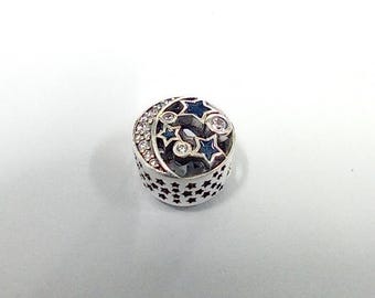 pandora silver vintage night sky charm