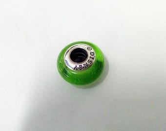 Tinker Bell signatur Pandora grön Murano berlock