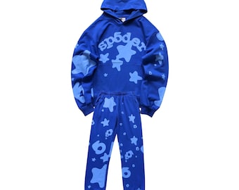 Sp5der Star Tracksuit Set Pullover Hoodie & Sweatpants