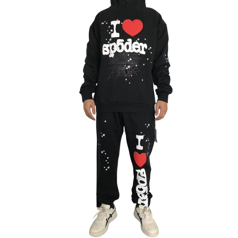 Sp5der Tracksuit Set Oversized Hoodie & Sweatpants image 18