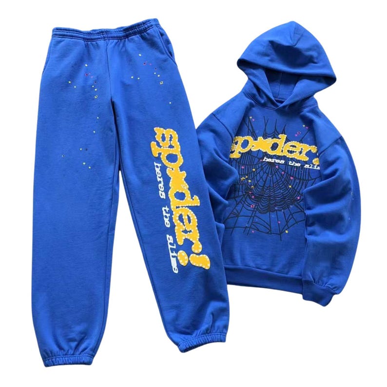 Unisex Pullover Tracksuit Set Sp5der Hoodie & Sweatpants image 11