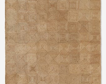 Havenhurst Handmade Jute Rug by Jake Arnold - Natural & Moss, Washed Black, more - Dining Room - Natural Rug - Office
