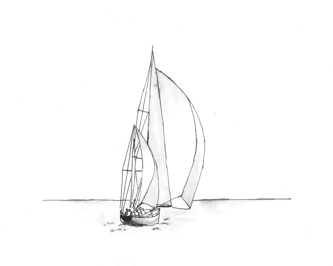 Adrift - Ink Sketch, Ink Drawing, Pen and Ink, Black and White, Fine ...