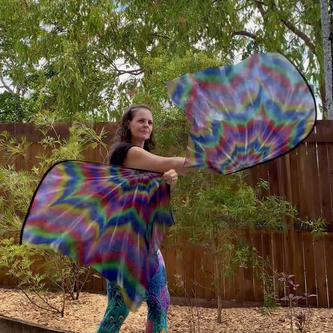 Handmade Silk Infinity Flow Flags – Weighted Dance Flags for Creative ...