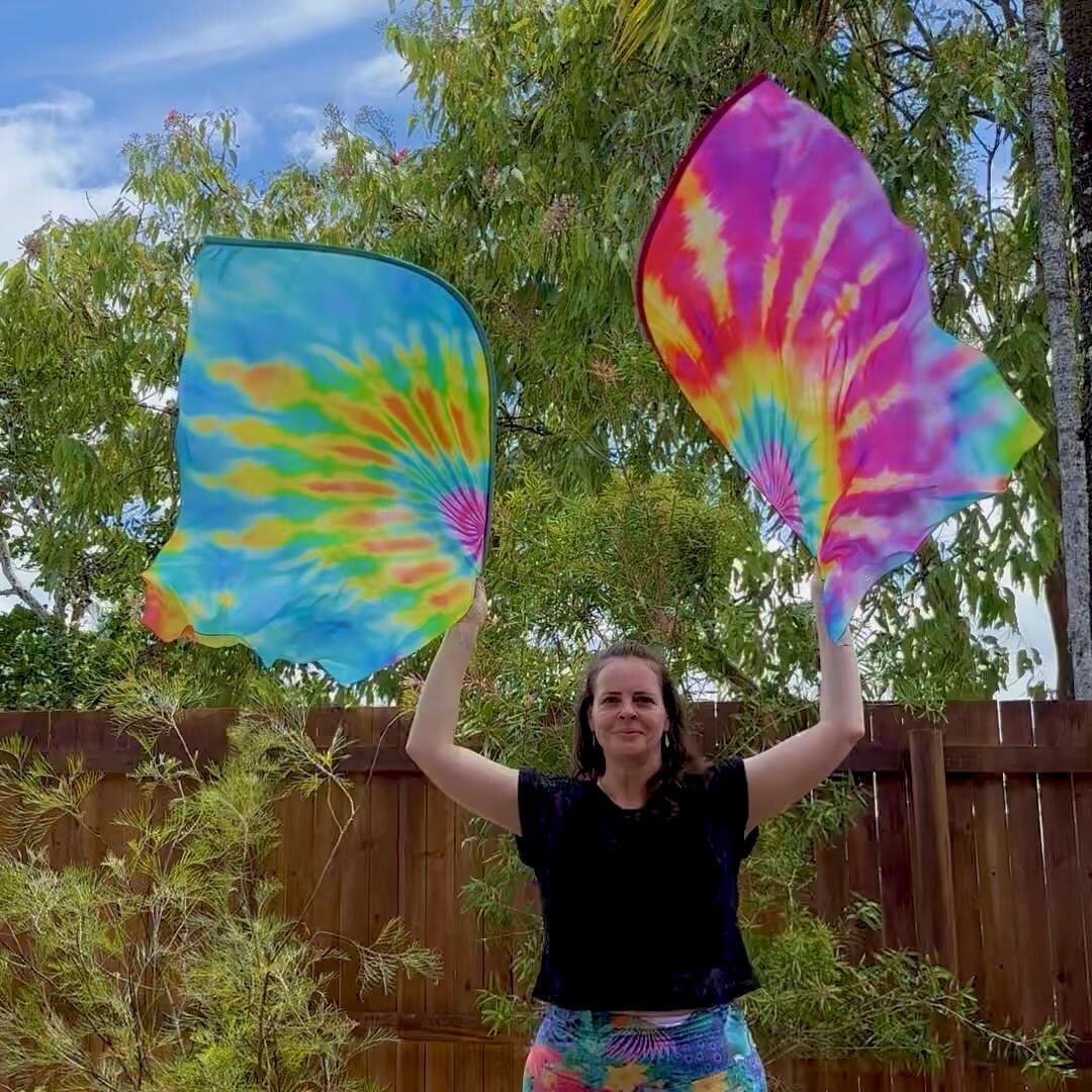 Handmade Silk Infinity Flow Flags – Weighted Dance Flags for Creative ...