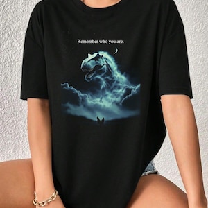 Kom ihåg vem du är-tröja, rolig evolution-skämt meme-tröja, kycklingdinosaurie-tröja