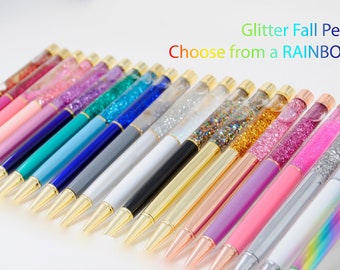 Floating Glitter Pen with Rose Gold Hardware: Planner Pen