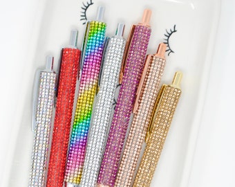 Bling Pen | Full Body Rhinestone Crystal Ballpoint pen | Crystal Gem Pen | Guestbook Journal Planner Pen | Pretty Stationery Gift for Her