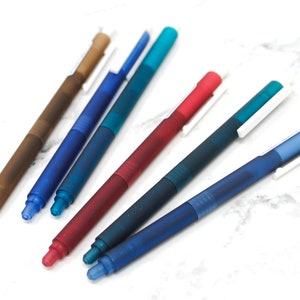 Juego de bolígrafos de gel de colores vintage: bolígrafo de punta fina, papelería retro