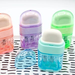 Pencil Sharpener & Eraser Combo: 2-in-1 Sharpener with Dual Holes and Chunky Eraser Colorful School Supplies