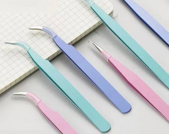 Sticker Tweezers | Precision Fine Tip Crafting Tweezers | Nail Art Tweezers | Paper Crafting Scrapbooking Tools | Junk Journal Supplies