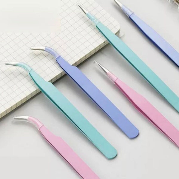 Sticker Tweezers | Precision Fine Tip Crafting Tweezers | Nail Art Tweezers | Paper Crafting Scrapbooking Tools | Junk Journal Supplies