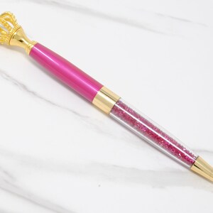Rose Gold Crown Ballpoint Pens Fun Nice Cool Jewel Bulk Set For Women Girls Promotional Gift Pen