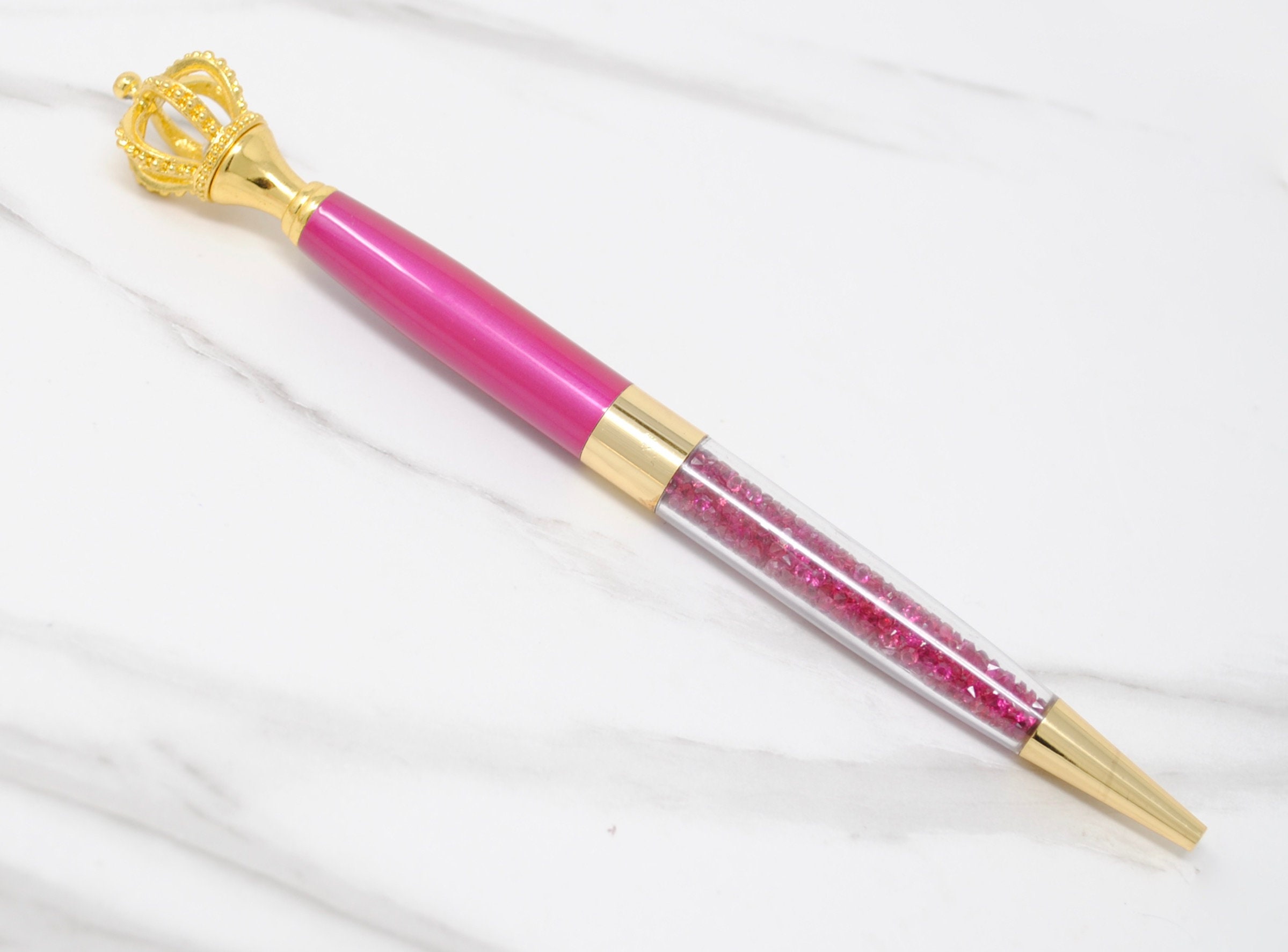 QUEEN CROWN PEN Large Crown Top Pens Crystal Gem Wedding Pen Luxe Planner  Journal School Office Supplies Cute Stationery Pretty Pens 