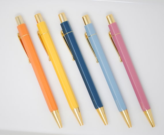 Retractable Pen With Gold Clip Black Ink Ballpoint Pens Minimalist Click Pen  Pens for Work Office School Planner Journaling Pens 