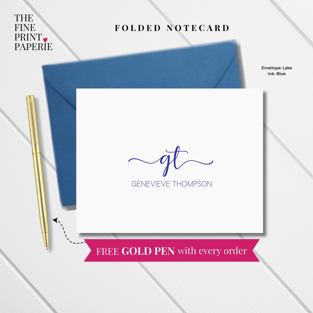 Classic Monogram Stationery Personalized for Professional Men or Women ...