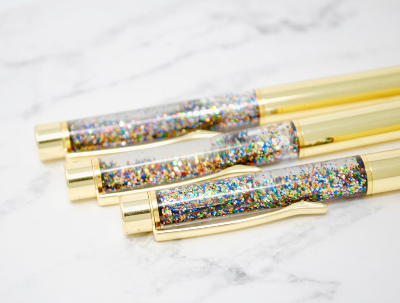 FLOATING Glitter Pen Liquid Glitter Fall Pens Floating Etsy