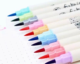 12 Colors Art Markers Soft Brush Pen Needle Drawing Pens Calligraphy  Markers Kawaii School Art Supplies Stationary - AliExpress