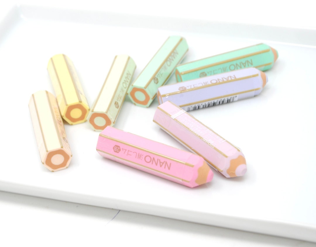 Pastel Eraser in Pencil Shape Colorful Pastel Eraser Ombre Etsy