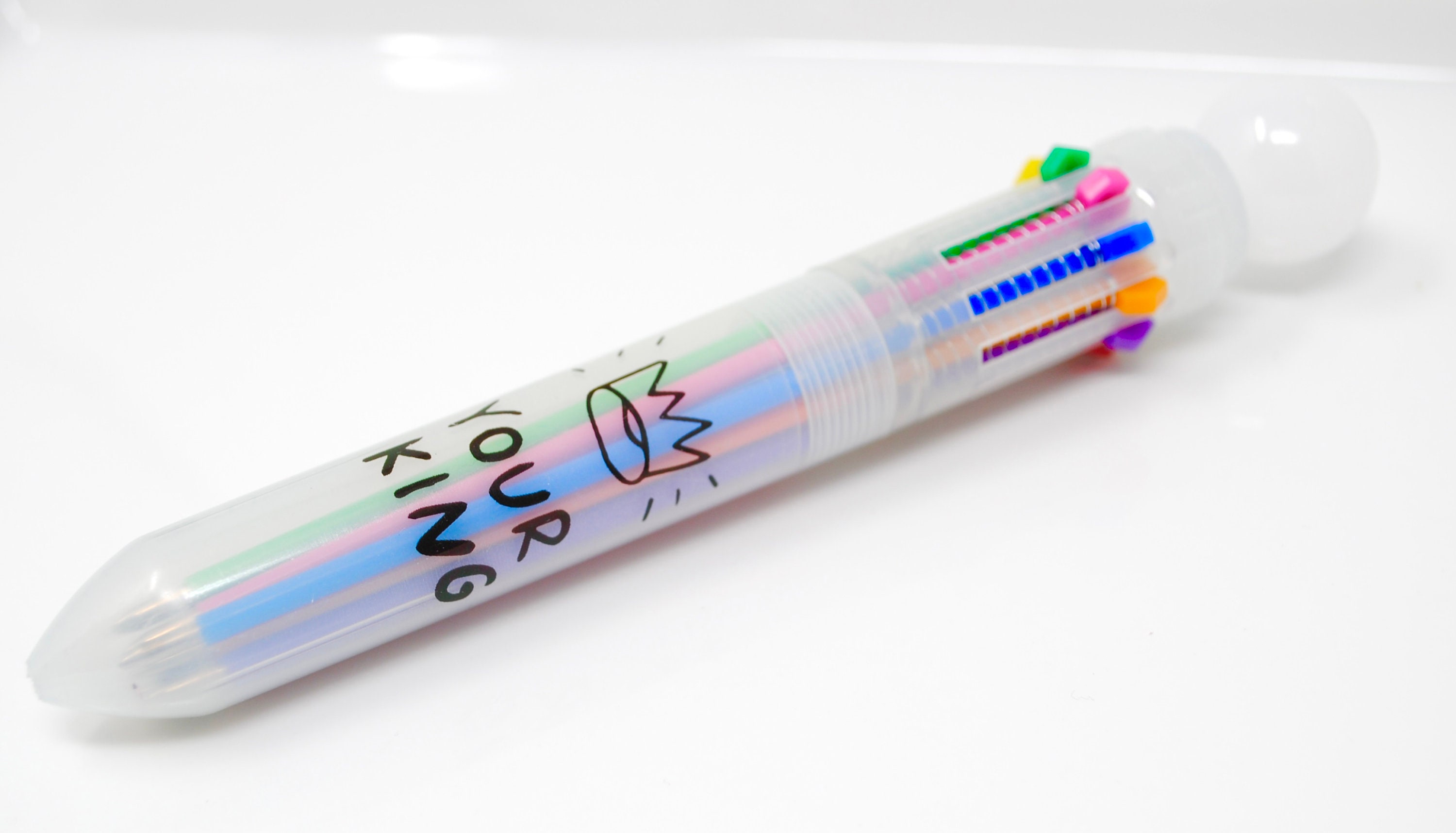 Multi Color Rainbow Pen CANDY CROWN Chunky Pen 10-in-1 Multicolor Pen  Kawaii Planner Pen Color Coding Journal Pen Pen for Notes 