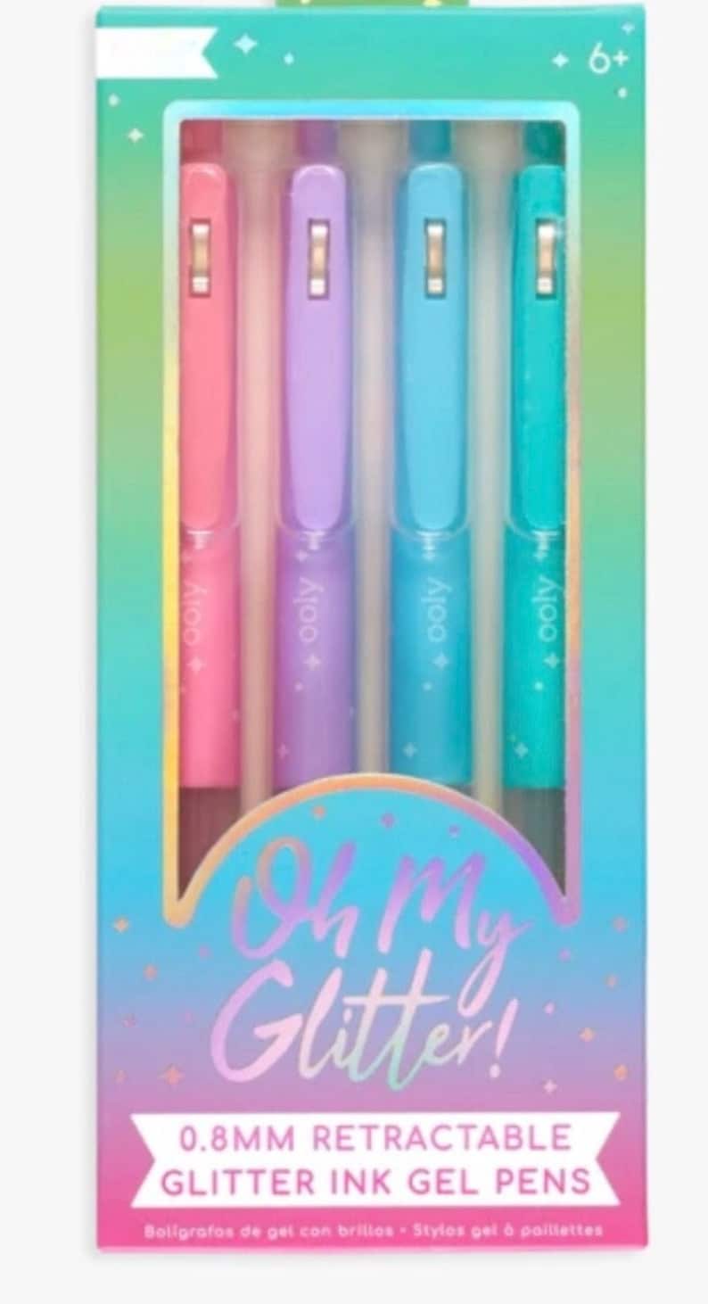 Glitter Gel Pens Set of 4: Shimmering Gel Ink Glitter Pen Set Great for ...