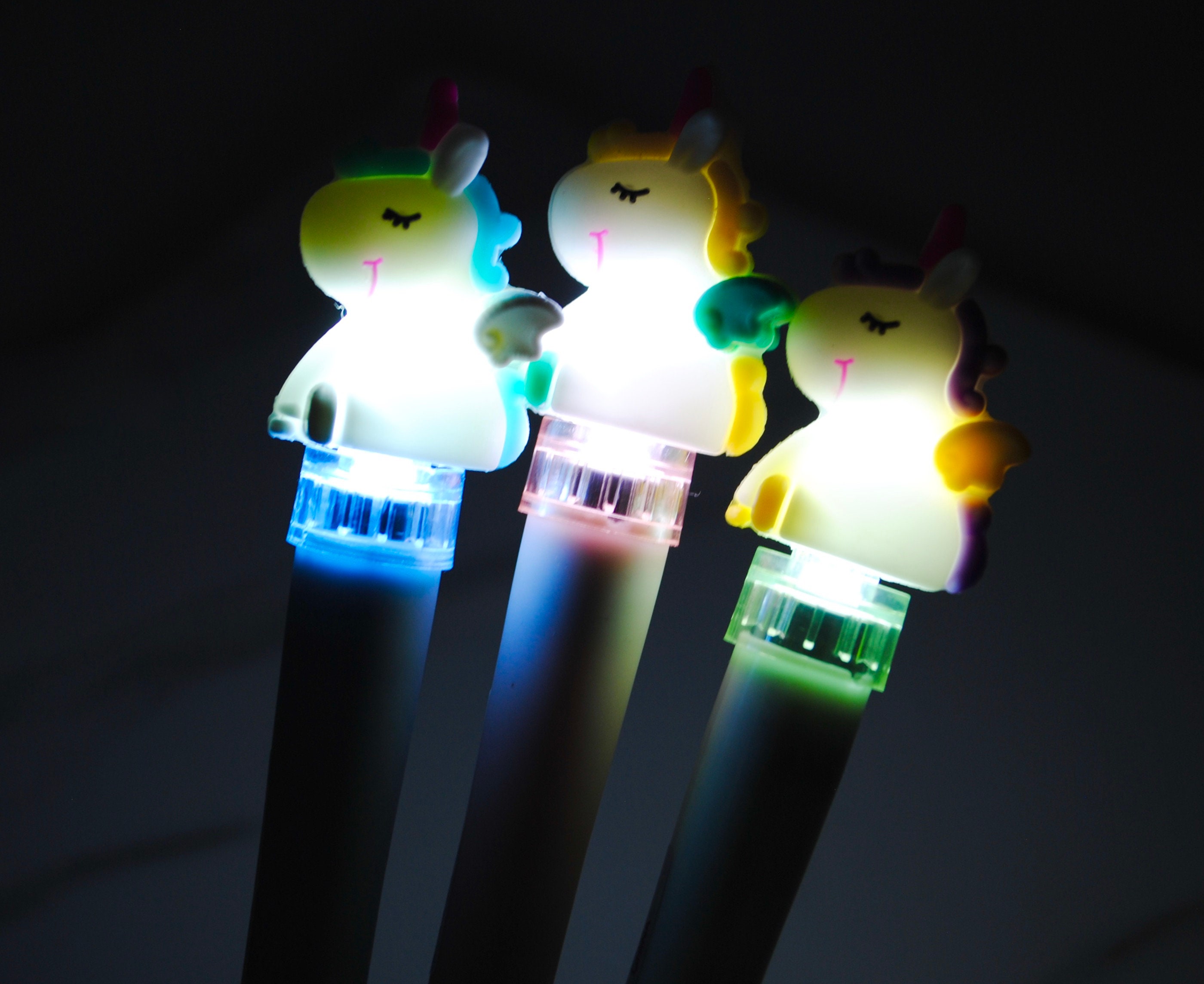 Unicorn LIGHT Pen Unicorn Light up Pen Cute Party Favors Etsy