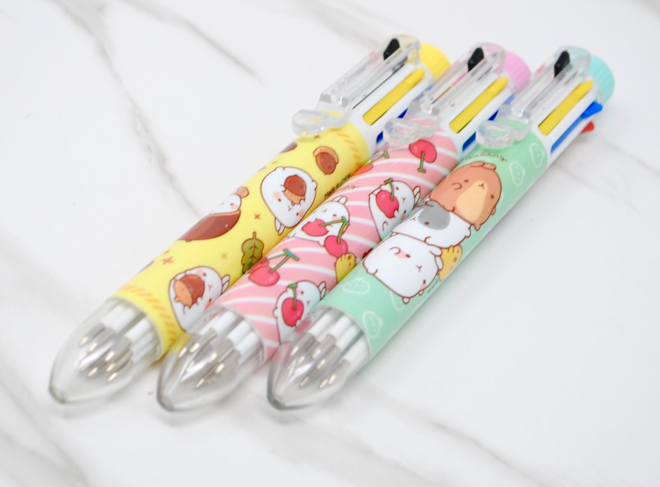 6 In 1 Multicolor Ballpoint Pens + Mechanical Pencil - Cutsy World