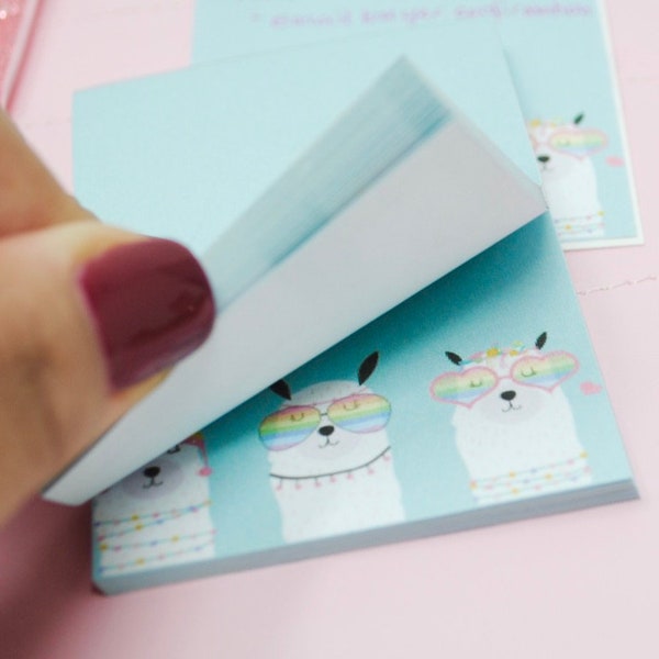 Mini Memo Notepad | Llama Note Pad | Memo Sheets | Pen Pal Gift Exchange | Kawaii Flip Pad | Junk Journal | Tiny Notepad | Small Pocket Book