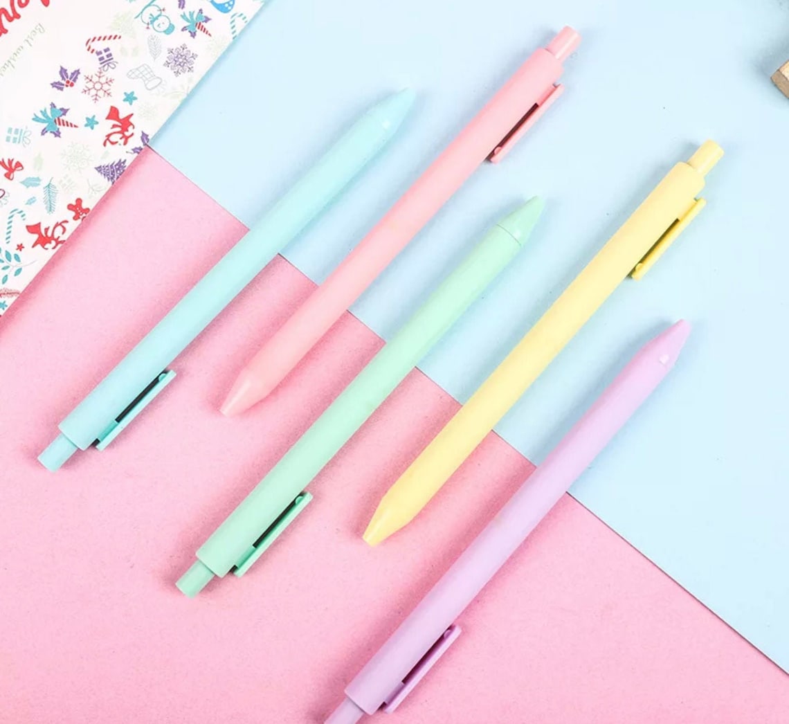 PASTEL JOTTER Pens Minimalist Aesthetic Click Pen Planner Etsy