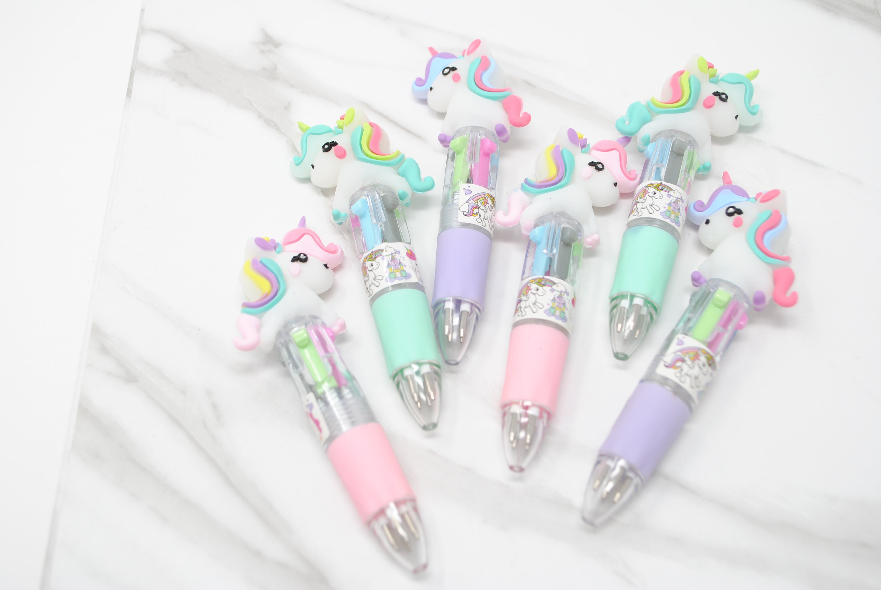 MINI UNICORN PEN 4 Colors in 1 Unicorn Party Favors | Etsy