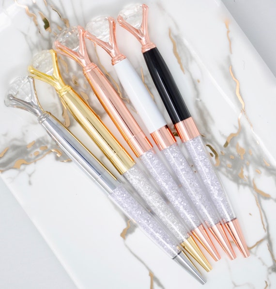 LUXE DIAMOND PENS Large Crystal Diamond Top Pens, Crystal Gem Pen, Wedding  Diamond Pen, Planner Sparkle School Office Planner Supplies -  Israel